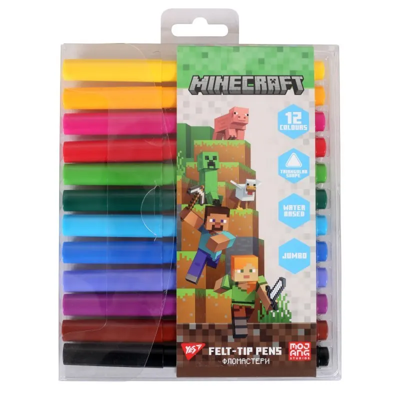Набір фломастерів YES Minecraft 650590 12 кольорів