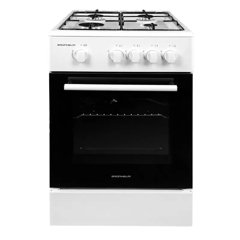 Газова плита Grunhelm G4F5600W 50 см біла