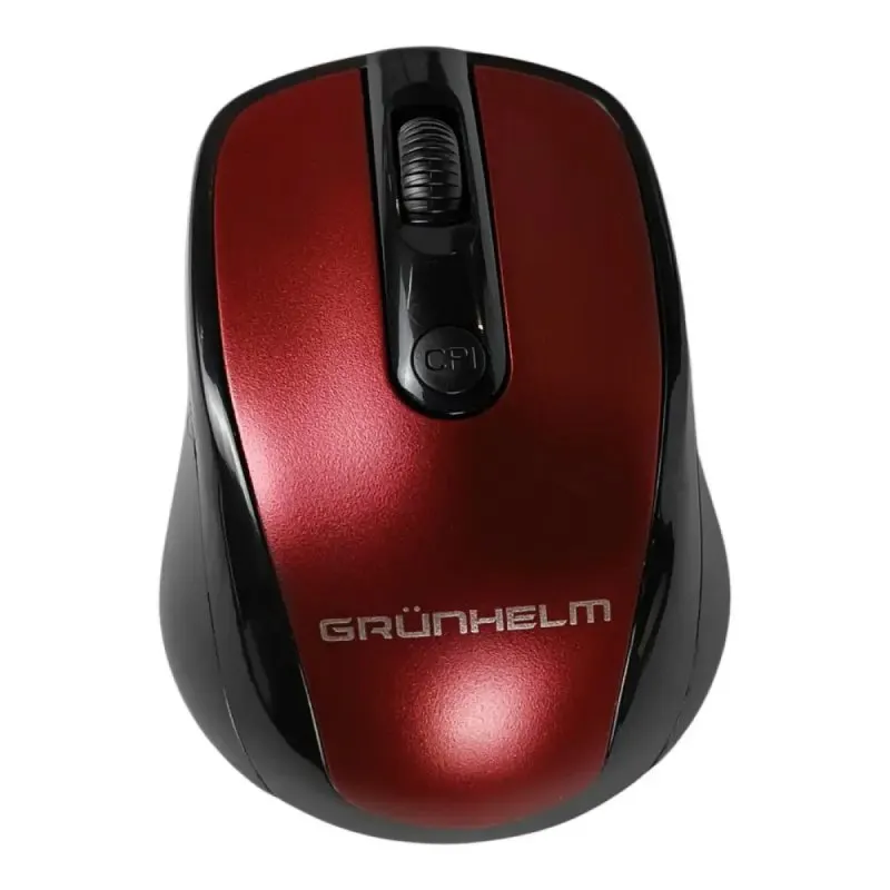Миша комп'ютерна бездротова Grunhelm M-510WL червона