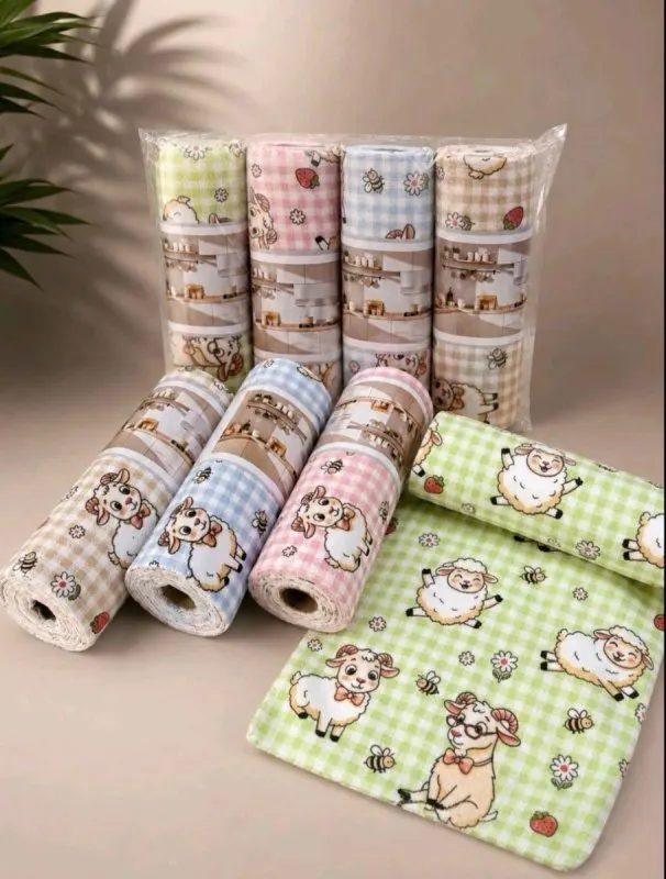 Набір рушників багаторазових в рулоні L&M Home Textile 22071 25х25 см 20 шт рожевий
