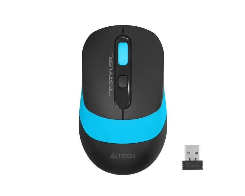 Миша комп'ютерна бездротова A4Tech Fstyler FG10S Black/Blue блакитна