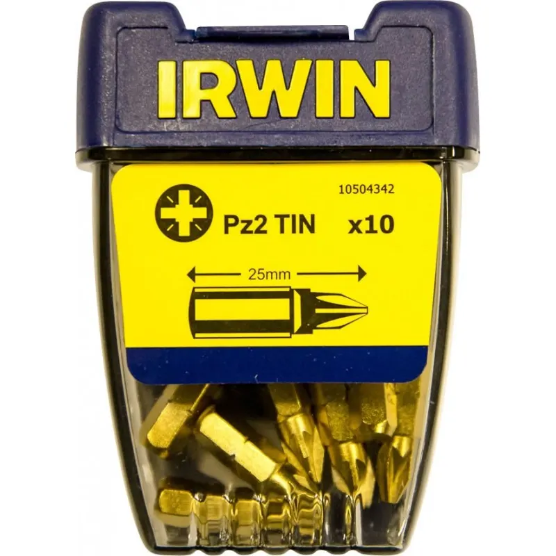 Біта PZ2 25 мм TiN 10 шт, Irwin 10504342