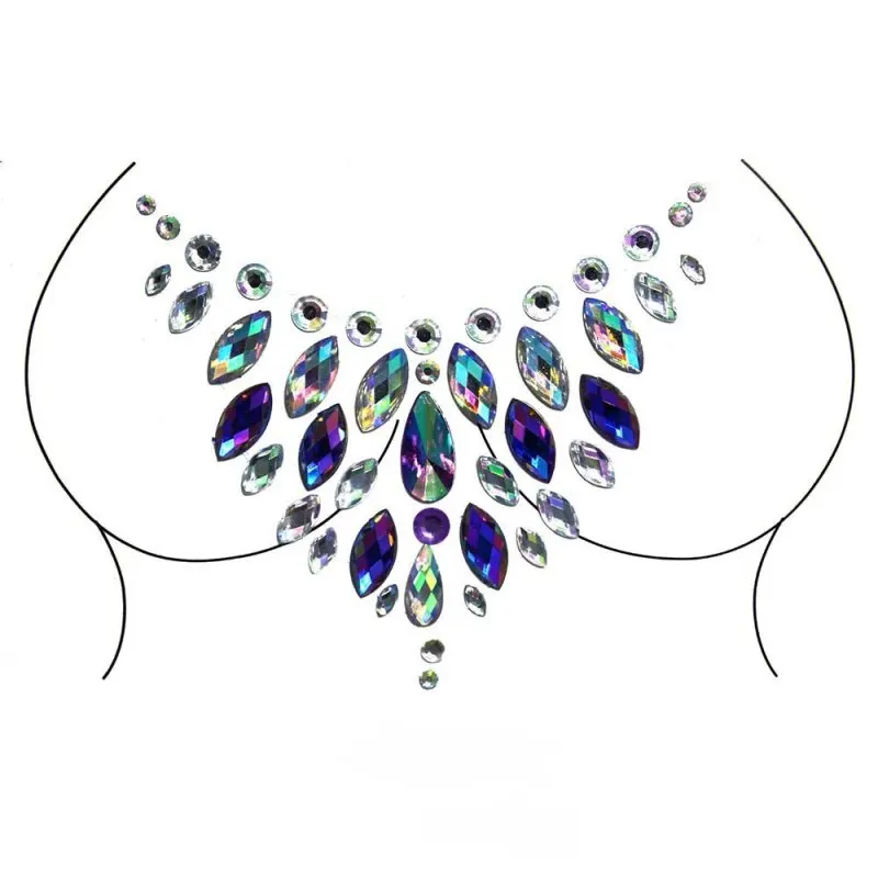 Наклейки кристали для грудей Crystals 1 8505 10х9 см
