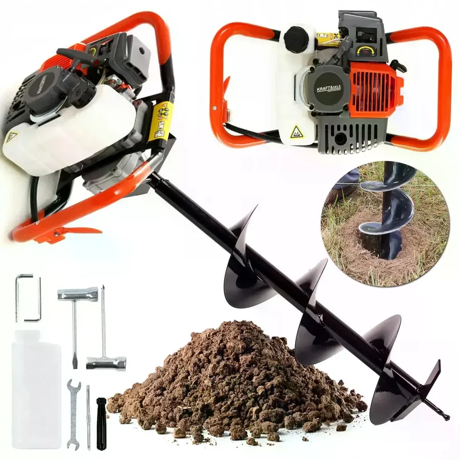 Бензиновий мотобур Earth Auger 52CC зі шнеком 150×800 мм