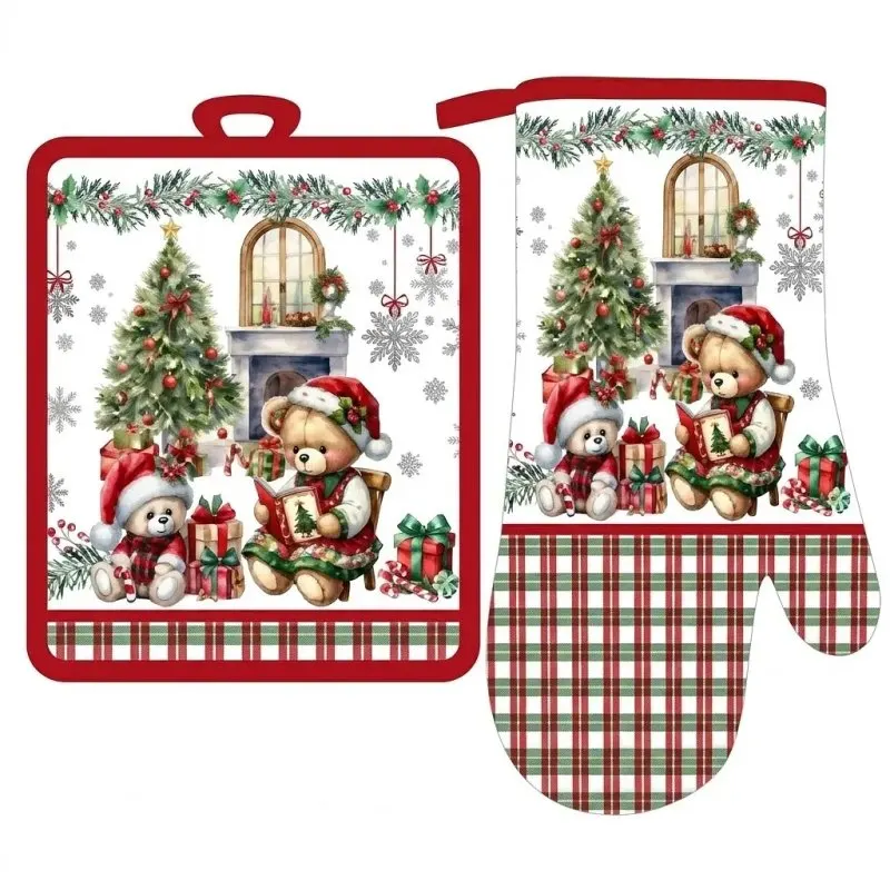 Набір прихваток для кухні Ardesto Christmas Bears ART14BR 2 предмети