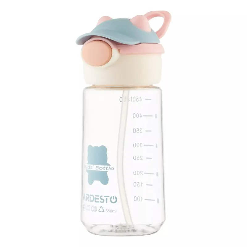 Пляшка для води Ardesto Bear AR2255BB 550 мл рожева