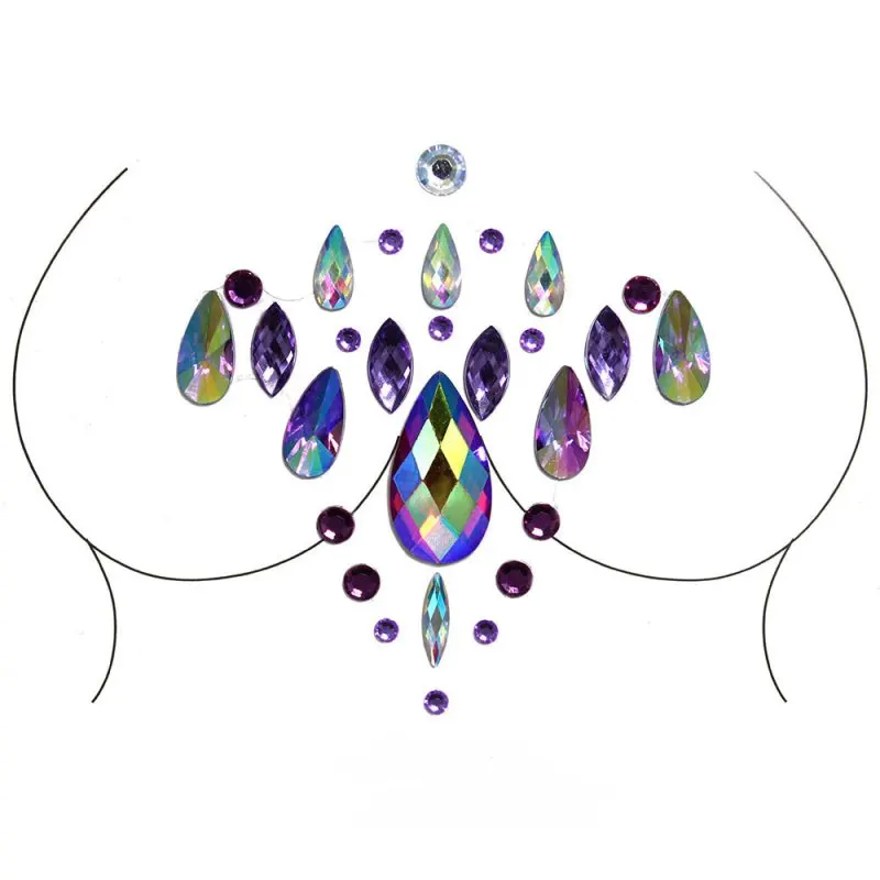 Наклейки кристали для грудей Crystals 2 8506 9х8 см