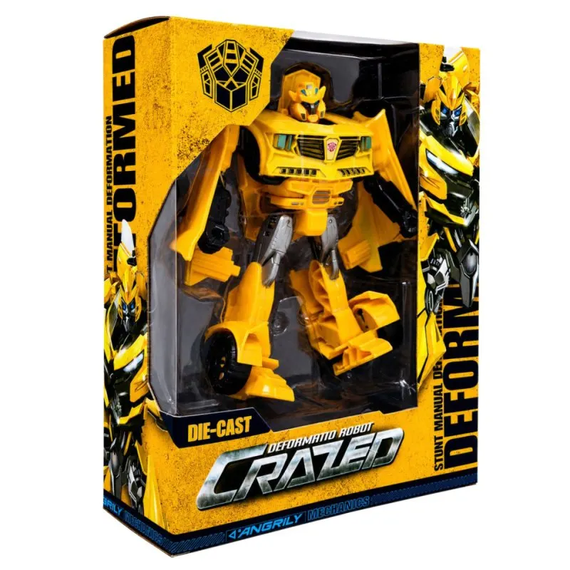 Дитяча іграшка Трансформер Bambi W8840(Yellow) пластик, робот 19 см+машина