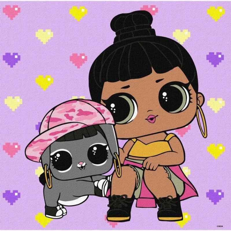 Картина за номерами "L.O.L. Surprise! TroopSurprise Honey Bun With Bunny Hun" Ідейка KHO6292, 40х40 см
