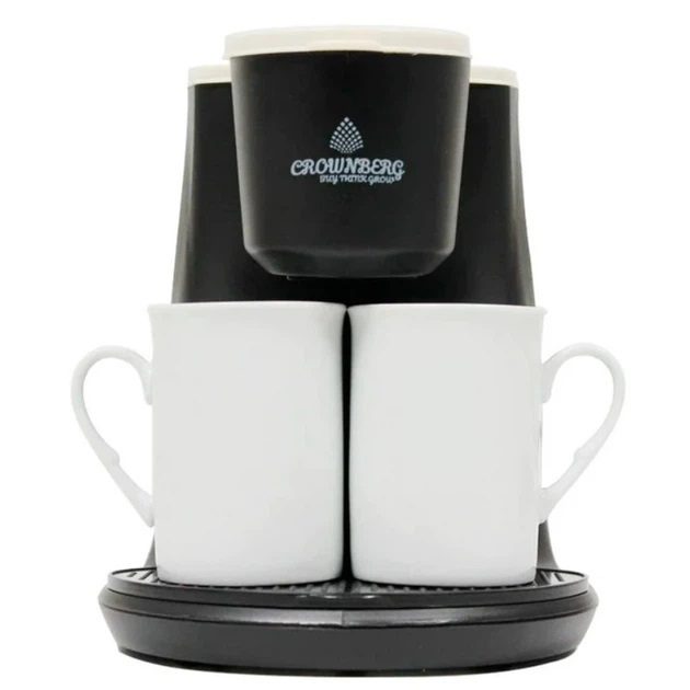 Крапельна електрична кавоварка для дому на 2 чашки Crownberg CB-1568 500Вт