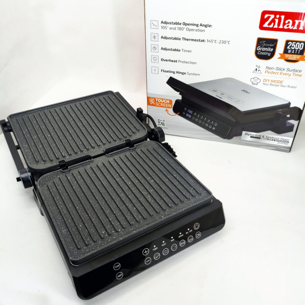 Гриль електричний Zilan ZLN3942 2000Вт
