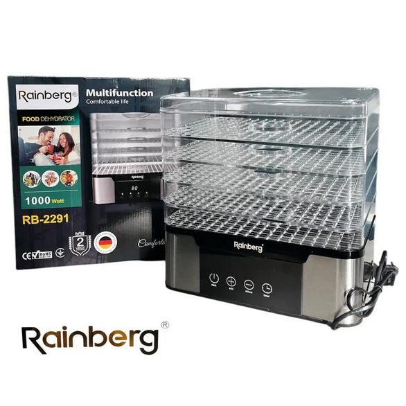 Електрична сушарка для овочів та фруктів Rainberg RB-2291 1000Вт