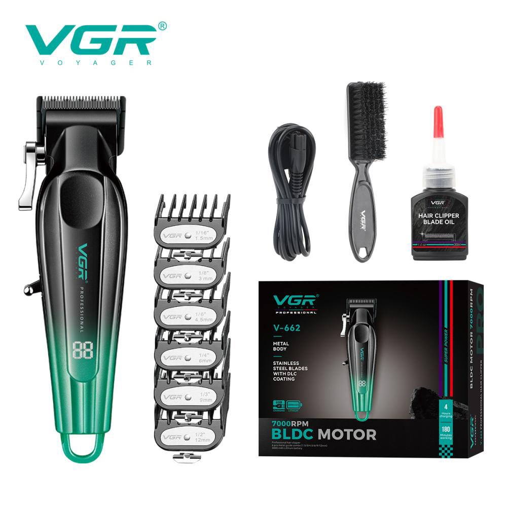 Акумуляторна машинка для стрижки VGR V-662 Колір: зелений