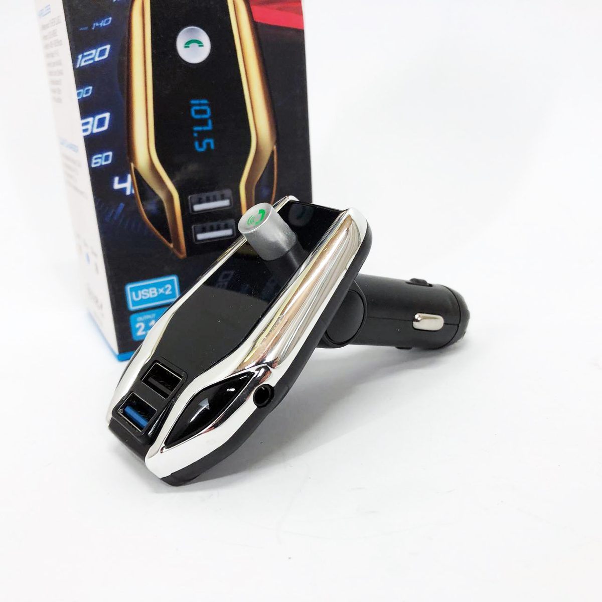 Автомобільний FM модулятор Bluetooth FM X8 plus, FM модулятор з флешкою від прикурювача