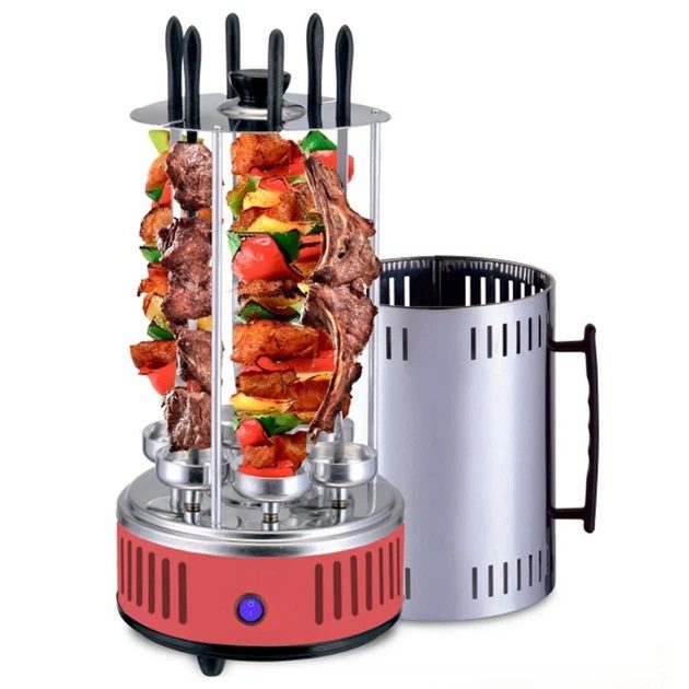 Електрошашличниця вертикальна Domotec MS-7783 нержавіюча сталь