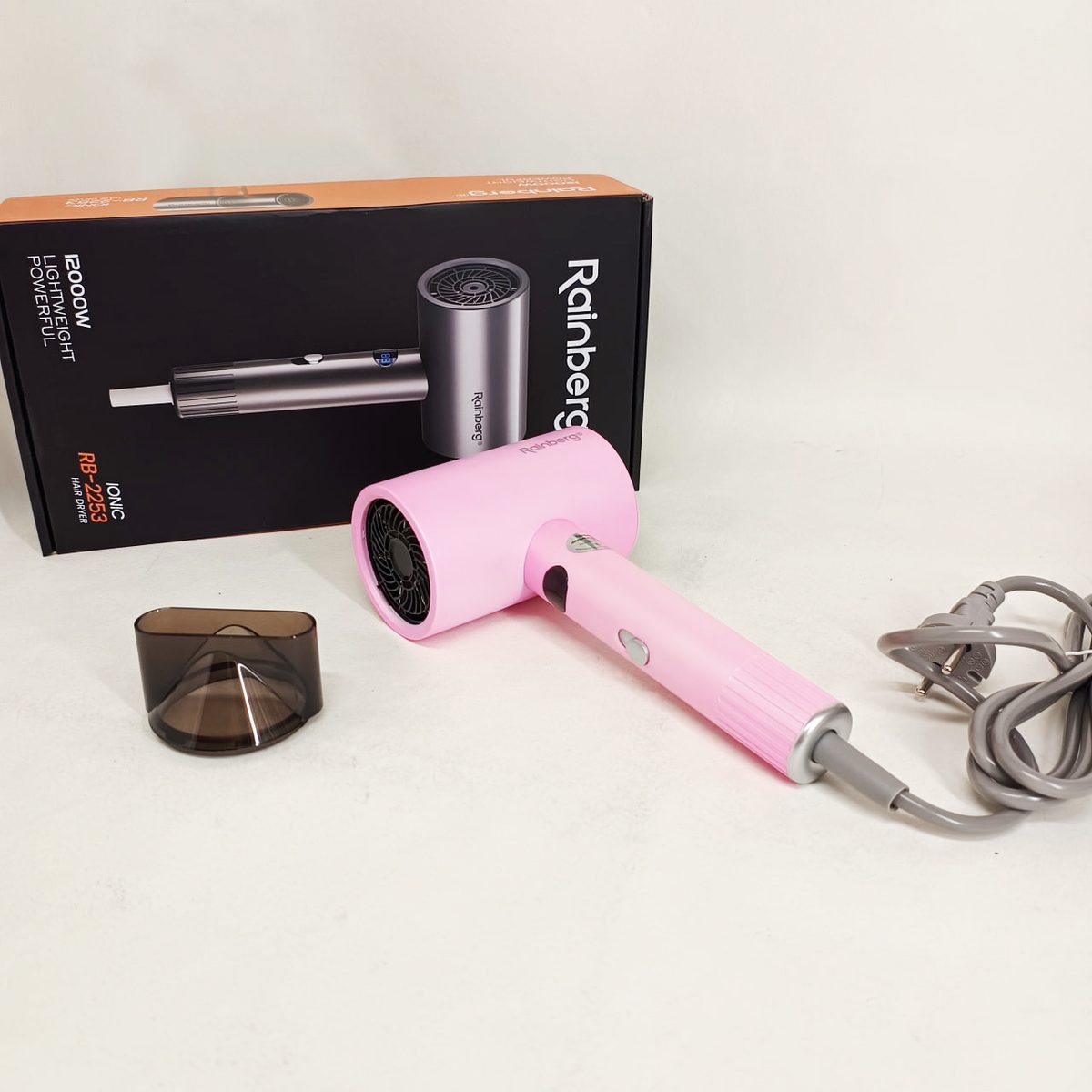 Професійний фен для волосся з іонізацією Rainberg RB-2253 2000Вт Pink