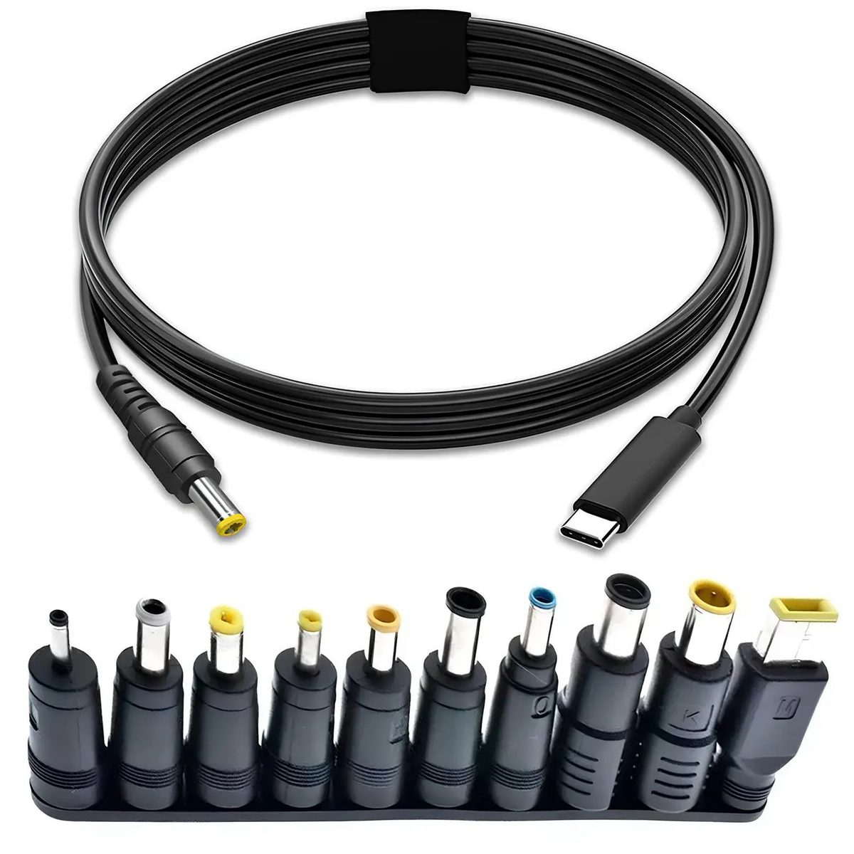 Кабель живлення для ноутбука з перехідниками 10в1 65W USB Type-C Адаптер для ноутбука від повербанка