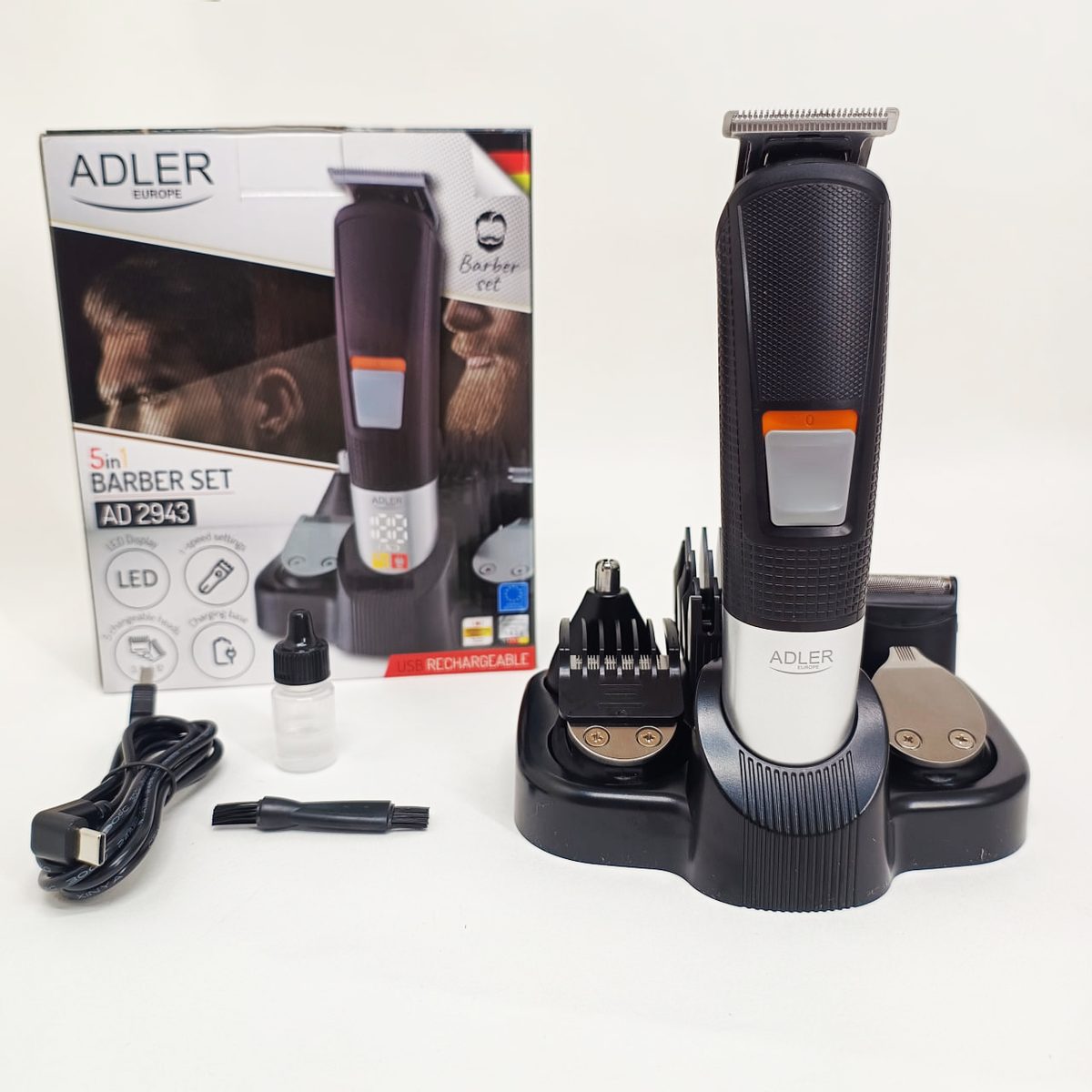 Тример для волосся Adler AD 2943 5 в 1 акумуляторний