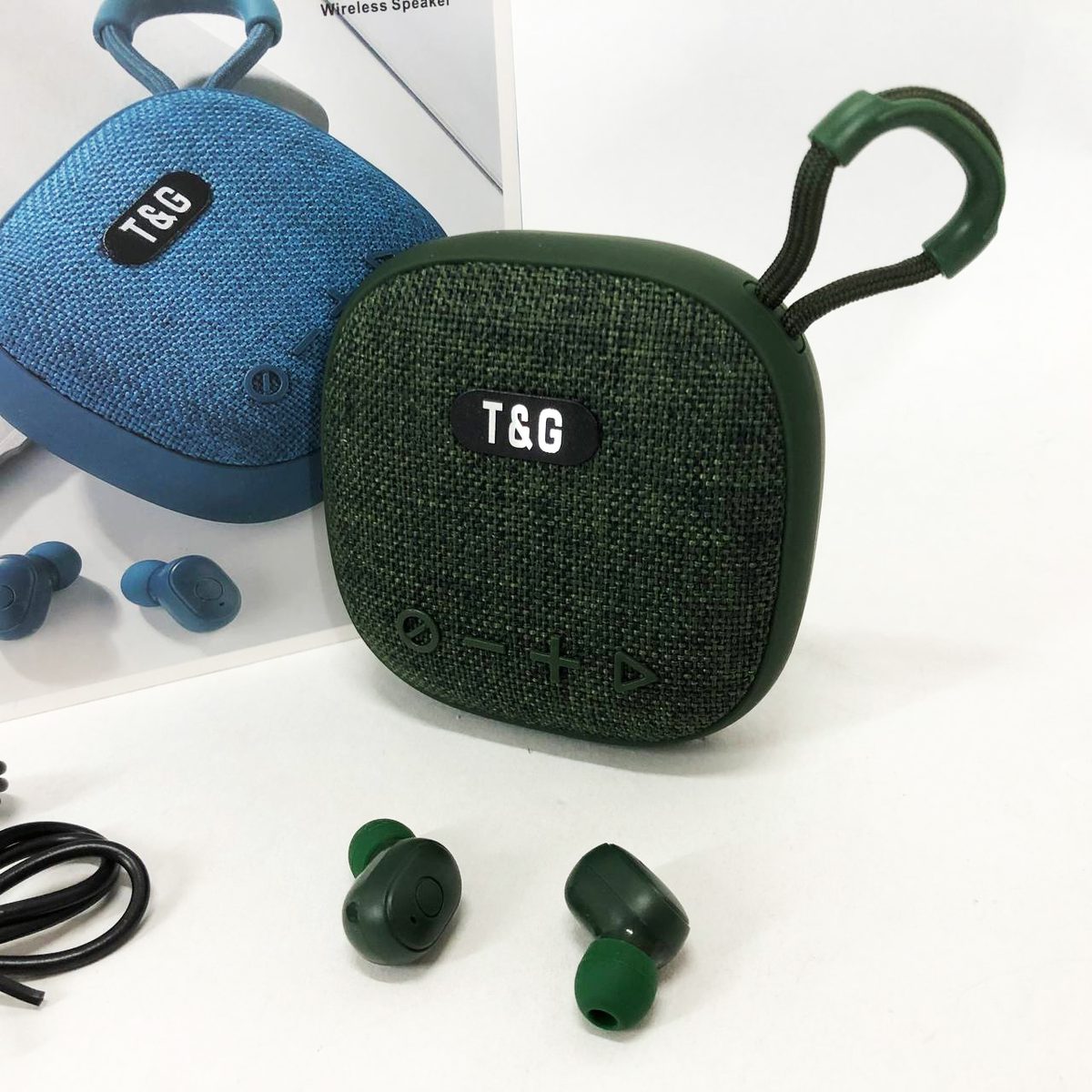Колонка-Bluetooth із навушниками TG813. Колір: зелений